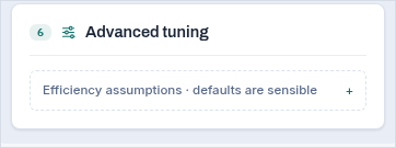 The advanced tuning station, collapsed